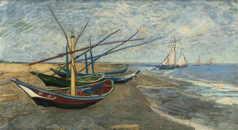 Fishing Boats On The Beach At Saintes Maries I Van Gogh I Arles 1888 I