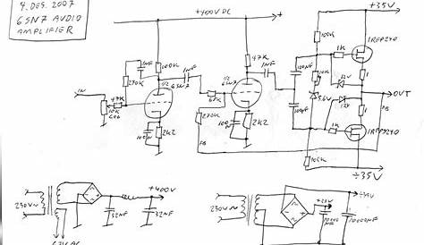 6sn7 tube preamp schematic