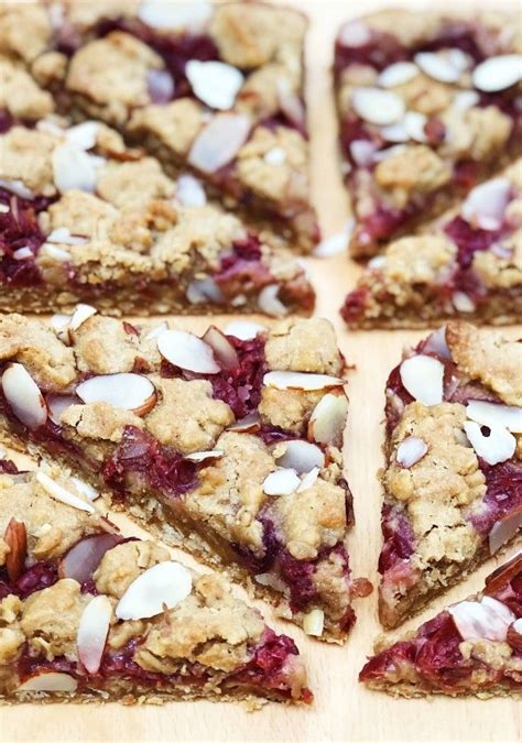 Red Tart Cherry Almond Bars Fruit Recipe Oregon Fruit Products In