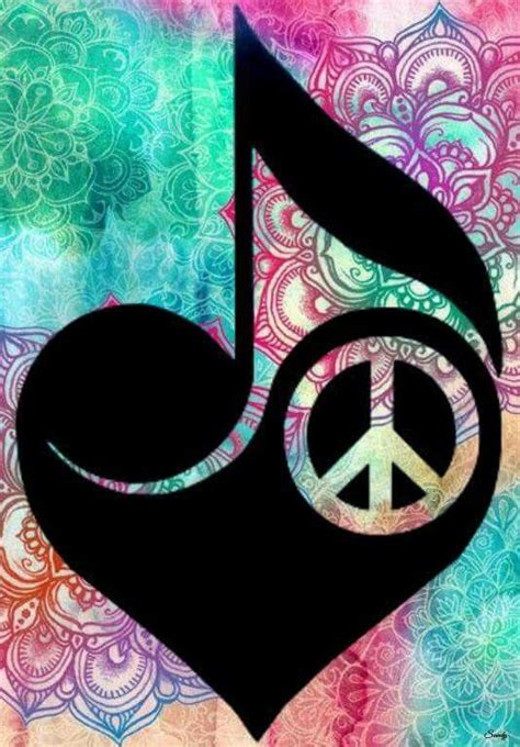 Happy Hippie Hippie Love Hippie Peace Music Note Symbol Music