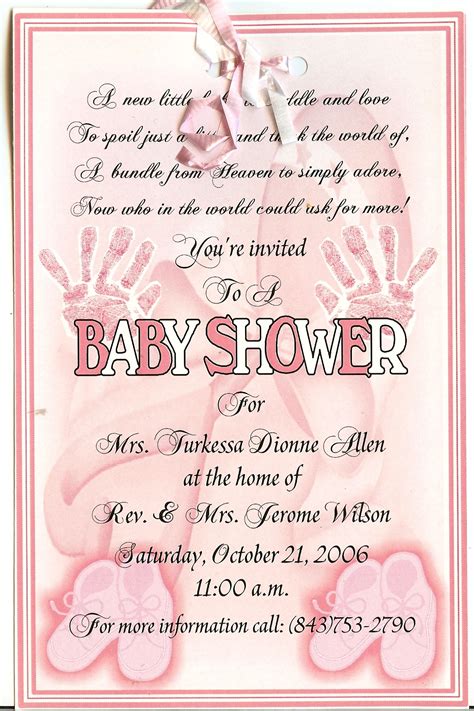 If the shower is being planned for someone within an official context, you may want to have some formal invitation letters. Invitations