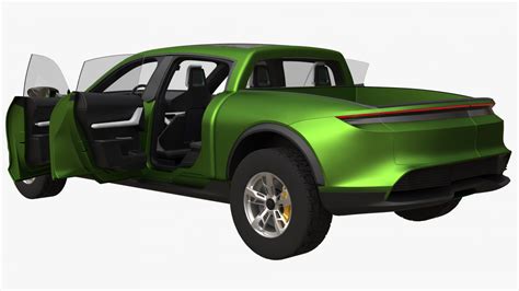 Porsche Taycan Pick Up Truck Concept Green Modèle 3d In Concept 3dexport