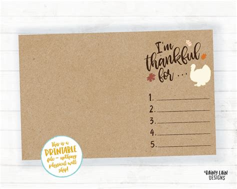 Thanksgiving Placemat I M Thankful For Placemat Printable Placemat Turkey Placemat Thankful