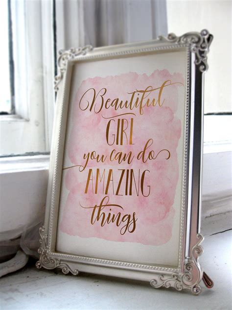 Beautiful Girl You Can Do Amazing Things Childrens Nursery Room