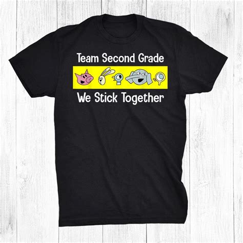 Team Second Grade We Stick Together Cute Piggie Elephant Shirt Teeuni