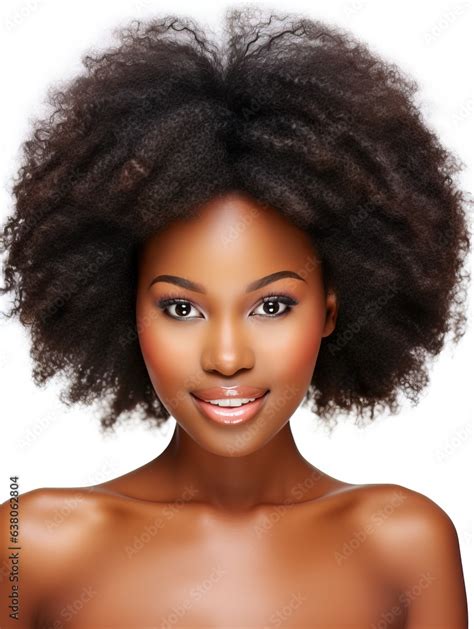 Beauty Portrait Of A Black Female Model With Flawless Skin An Beautiful Hair Generative Ai