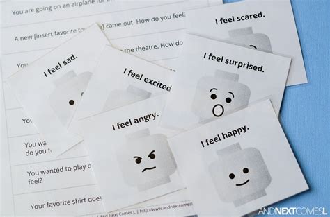 Free Printable Lego Emotions Inference Game Emotions Game Feelings