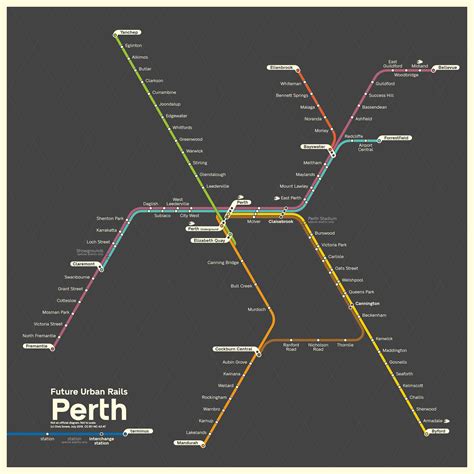Future Perth Transit Map Behance