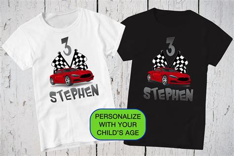 Race Car Birthday Shirt Personalized Shirt Racecar Shirts Etsy
