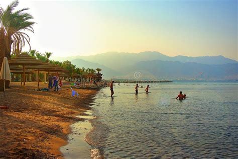 Red Sea Eilat Israel The Shore Of The Gulf Of Aqaba Editorial Stock