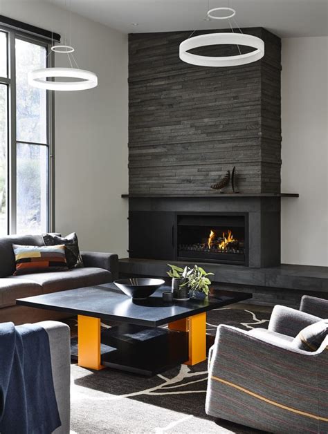 One important disadvantage is in a modern stone fireplace is the inability to hang pictures or any other object on its surface thereby limiting. Residential Interior Design Melbourne | Modern stone ...