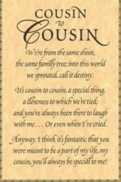 Cousins Cousin Quotes Best Cousin Quotes Cousin Birthday Quotes