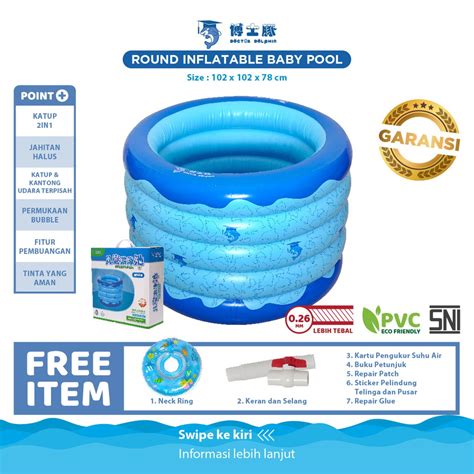 Tempat jual kolam renang anak dan baby spa. Doctor Dolphin Round Inflatable Baby Pool / Kolam Renang ...