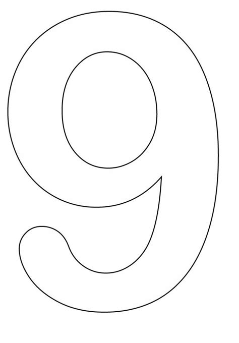 Printable Number 9 Coloring Page Color By Number Printable
