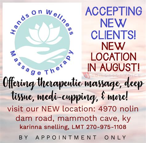 Hands On Wellness Massage Therapy Accepting New Clients New Location