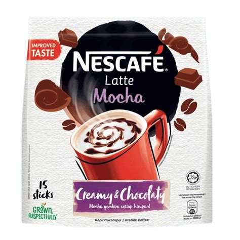 Nescafe 3 In 1 Mocha Coffee Latte Instant Coffee Packets Single