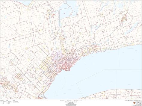 Greater Toronto Postal Code Forward Sortation Areas 48 X 36