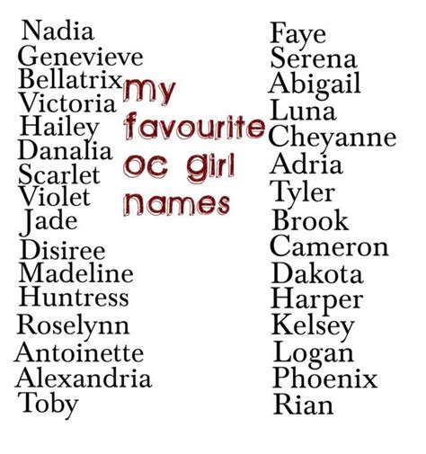 Oc Names For Girls My Xxx Hot Girl