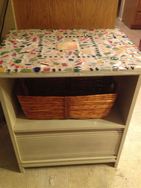 Sand down the microwave cart, remove the top portion, and add wood framing to support the top. Repurposed microwave cart - I've been using an old microwave cart beside my BBQ for a work surfa ...