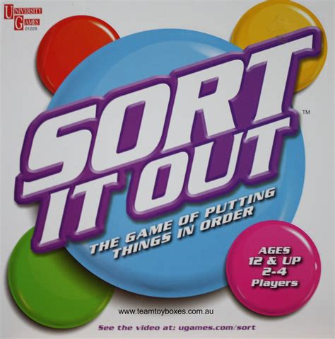 Sort It Out Board Game Used Team Toyboxes