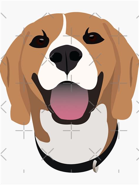 Happy Beagle Dog Sticker For Sale By Kcpetportraits Redbubble