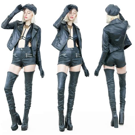 3d Model Girl Leather Turbosquid 1245955
