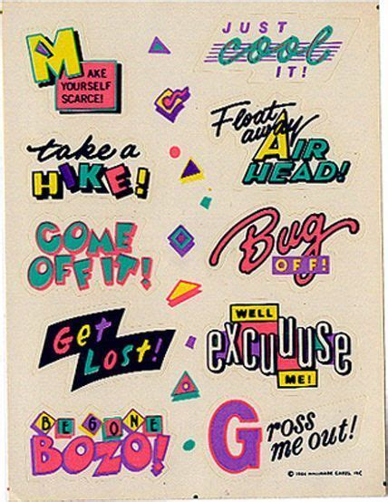 80s Stickers Typography Inspiration Typography Website Design