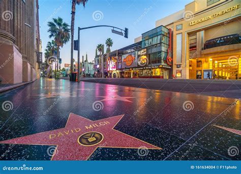 View Of World Famous Hollywood Walk Of Fame At Hollywood Boulevard