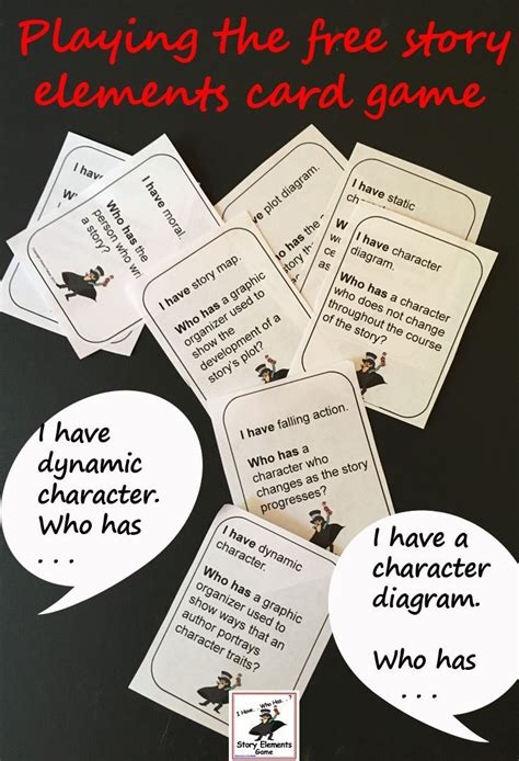 Story Elements Card Game For The Whole Class Free Resource For Middle
