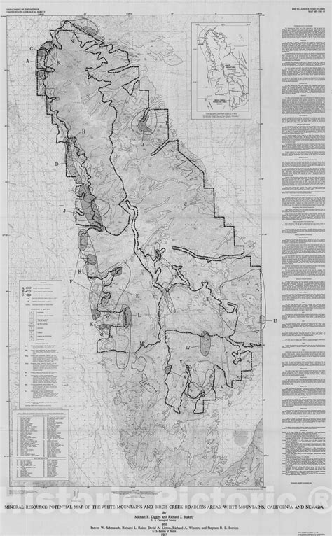 Map Mineral Resource Potential Of The White Mountains And Birch Creek