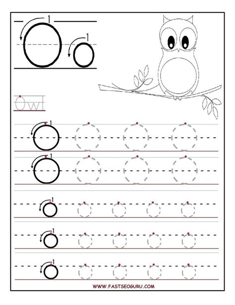 Printable Letter O Tracing Worksheets For Preschool Letter O