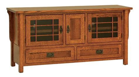 Sized to fit a flat screen tv up to 60. Amish Lancaster Mission TV Stand with Three Doors