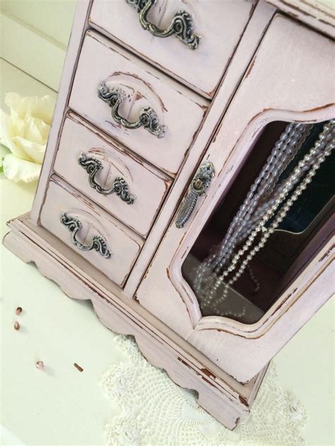 Pink Shabby Chic Jewelry Box Refinished Vintage Jewelry Etsy Shabby