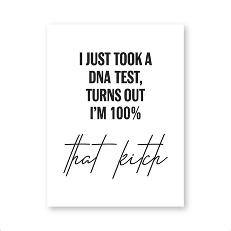 I'm a bit of a potty mouth. DNA Test Quote Typography Wall art canvas poster in 2020 | Typography wall art, Typography ...