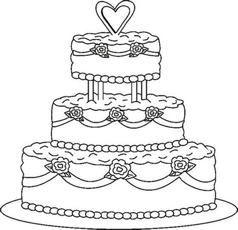 The birthday cake has been an integral part of the birthday celebrations. Wedding Cake Coloring Page | Explore ktsaltishok's photos ...