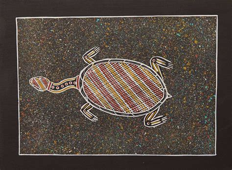 Turtle Folk Art Aboriginal Art Aboriginal Dot Painting Aboriginal Art