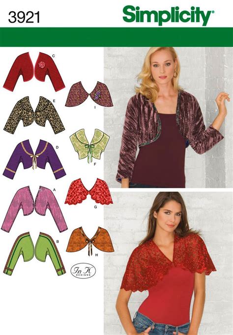 Misses Boleros And Capelets Jacket Pattern Sewing Simplicity
