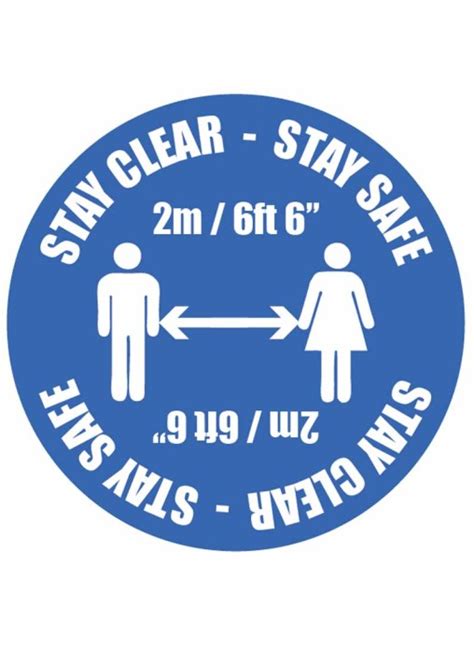 Stay Clear Stay Safe Floor Graphic