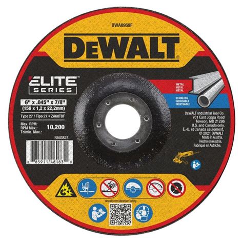 Dewalt Dwa8958f Metal Cutting Wheel 5 100 Pak