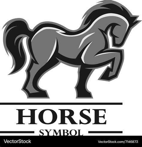 Horse Symbol Logo Labels Royalty Free Vector Image