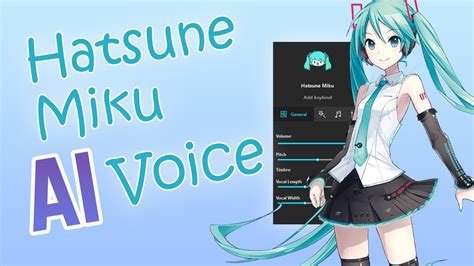 How To Sound Like Hatsune Mikus Ai Voice Over Games Youtube
