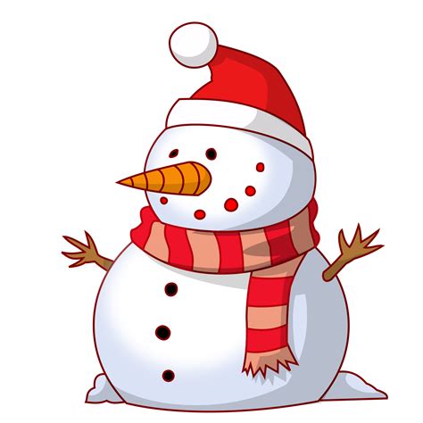 Happy Snowman Vector Clipart image - Free stock photo - Public Domain png image