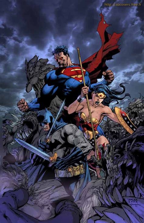 Superman Batman And Wonder Woman By Jim Lee Dc Comics Heroes Arte Dc