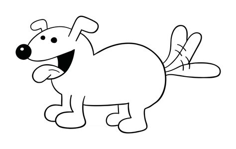 Cartoon Dog Is Happy And Wagging Its Tail Vector Illustration 2889640