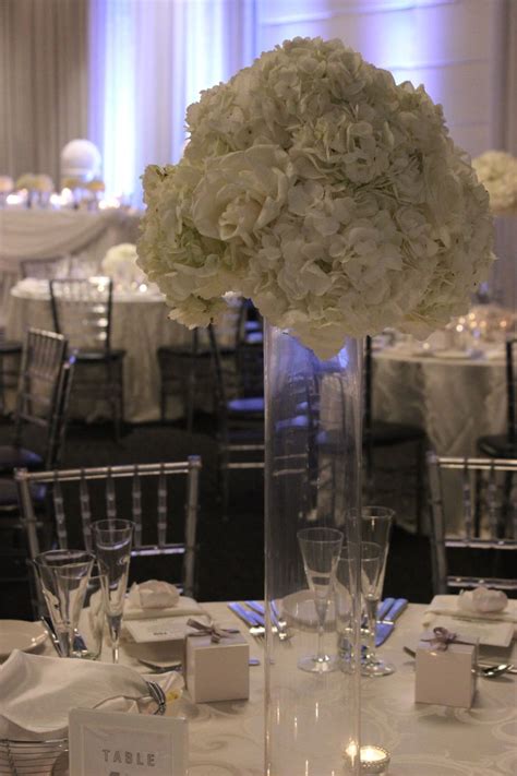 All White With Black Accents At The Grand Luxe White Centerpiece All