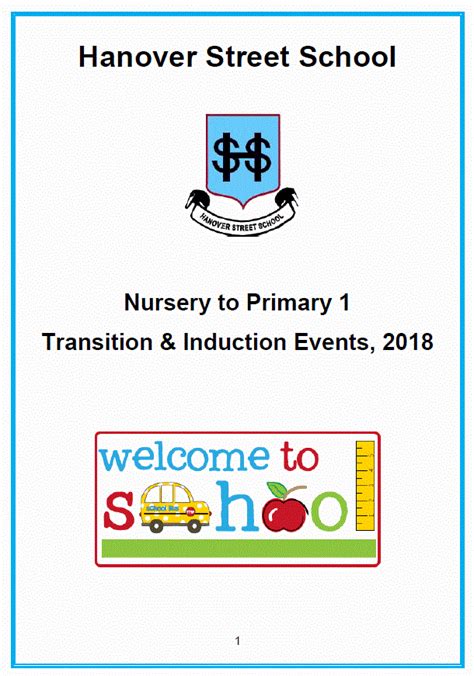 Nursery P1 Induction Meeting For Parents Hanover Street School