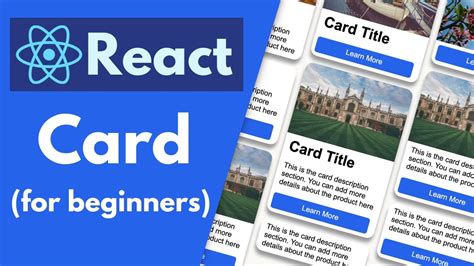 Build A Customizable Card Component In ReactJS Beginner Friendly Tutorial YouTube