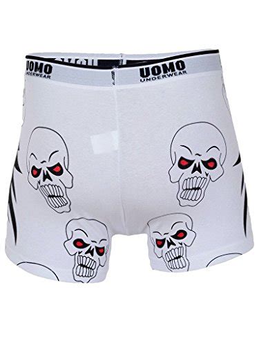 New Mens Skull Print Cotton Boxer Shorts Boxers Pants Underwear Size M