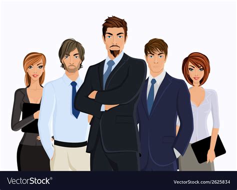 Group Of Business People Royalty Free Vector Image