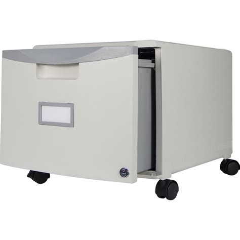 A filing cabinet (or sometimes file cabinet in american english) is a piece of office furniture usually used to store paper documents in file folders. Storex 61254U01C Gray Plastic Single-Drawer Mobile Filing ...